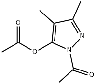 酢酸(1-アセチル-3,4-ジメチル-1H-ピラゾール-5-イル) 化学構造式