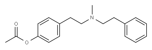 4-[2-[Methyl(2-phenylethyl)amino]ethyl]phenol acetate 结构式