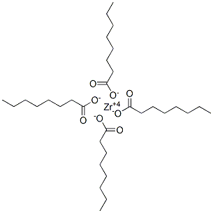 Octanoic acid, zirconium(4+) salt Struktur
