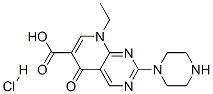 8-ethyl-5,8-dihydro-5-oxo-2-(piperazinyl)pyrido[2,3-d]pyrimidine-6-carboxylic acid hydrochloride Structure