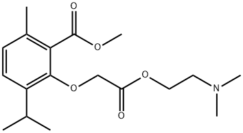 (6-Isopropyl-2-methoxycarbonyl-3-methylphenoxy)acetic acid 2-(dimethylamino)ethyl ester Struktur