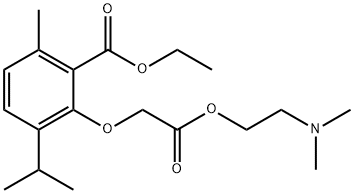 (2-Ethoxycarbonyl-6-isopropyl-3-methylphenoxy)acetic acid 2-(dimethylamino)ethyl ester Structure