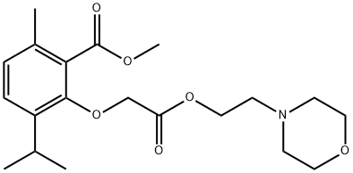 (6-Isopropyl-2-methoxycarbonyl-3-methylphenoxy)acetic acid 2-morpholinoethyl ester Structure