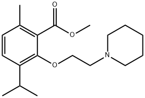 3-(2-Piperidinoethoxy)-p-cymene-2-carboxylic acid methyl ester Structure