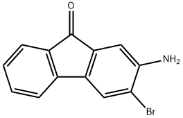 2-アミノ-3-ブロモ-9H-フルオレン-9-オン 化学構造式