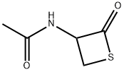 N-(2-オキソチエタン-3-イル)アセトアミド 化学構造式