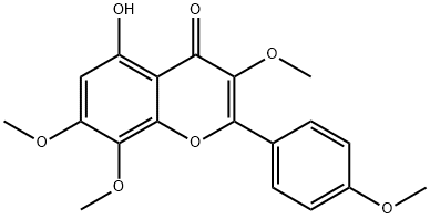 5-Hydroxy-2-(4-methoxyphenyl)-3,7,8-trimethoxy-4H-1-benzopyran-4-one Structure