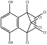 1,4-Methanonaphthalene-5,8-diol, 1,2,3,4,9,9-hexachloro-1,4-dihydro- Structure