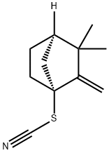 Thiocyanic acid, (1R,4R)-3,3-dimethyl-2-methylenebicyclo[2.2.1]hept-1-yl ester (9CI) Structure
