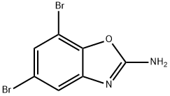 5,7-ジブロモ-2-ベンゾオキサゾールアミン 化学構造式