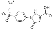 3-カルボキシ-1-(4-スルホフェニル)-5-ピラゾロンナトリウム 化学構造式