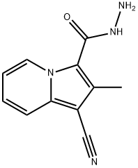 3-Indolizinecarboxylicacid,1-cyano-2-methyl-,hydrazide(9CI) Structure