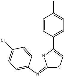 6-CHLORO-2-(4-METHYLPHENYL)IMIDAZO[2,1-B]BENZOTHIAZOLE Struktur