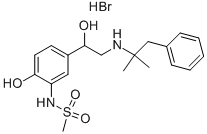 N-(2-HYDROXY-5-(1-HYDROXY-2-(2-METHYL-1-PHENYLPROPAN-2-YLAMINO)ETHYL)PHENYL)METHANE
 Struktur