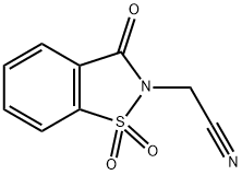 (1,1,3-TRIOXO-1,3-DIHYDRO-1LAMBDA6-BENZO[D]ISOTHIAZOL-2-YL)-ACETONITRILE, 52188-12-2, 结构式