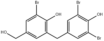 3-Bromo-5-[(3,5-dibromo-4-hydroxyphenyl)methyl]-4-hydroxybenzenemethanol Struktur