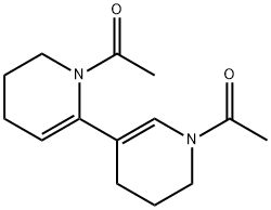 1,1'-ジアセチル-1,1',4,4',5,5',6,6'-オクタヒドロ-2,3'-ビピリジン 化学構造式