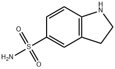 2,3-ジヒドロ-1H-インドール-5-スルホン酸アミド 化学構造式
