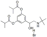 5-[2-[(1,1-dimethylethyl)amino]-1-hydroxyethyl]-1,3-phenylene bisisobutyrate hydrobromide Struktur