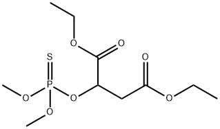 2-[(Dimethoxyphosphinothioyl)oxy]succinic acid diethyl ester Struktur