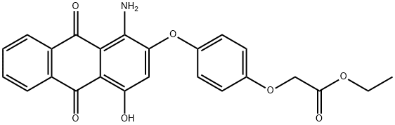 ethyl [4-[(1-amino-9,10-dihydro-4-hydroxy-9,10-dioxo-2-anthryl)oxy]phenoxy]acetate  Struktur