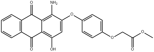 methyl [4-[(1-amino-9,10-dihydro-4-hydroxy-9,10-dioxo-2-anthryl)oxy]phenoxy]acetate Struktur