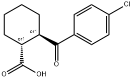 反-2-(P-氯苯甲酰)-1-环己羧酸, 52240-19-4, 结构式