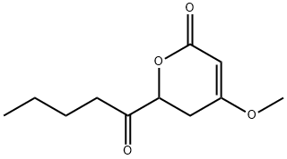 5,6-Dihydro-4-methoxy-6-(1-oxopentyl)-2H-pyran-2-one Struktur