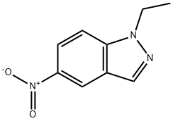 1-エチル-5-ニトロインダゾール 化学構造式