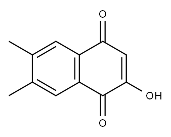1,4-Naphthalenedione, 2-hydroxy-6,7-dimethyl- (9CI) Structure
