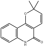 2,2-ジメチル-5,6-ジヒドロ-2H-ピラノ[3,2-c]キノリン-5-オン 化学構造式