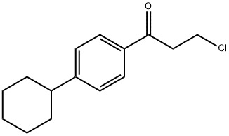 3-クロロ-1-(p-シクロヘキシルフェニル)-1-プロパノン 化学構造式