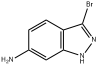 3-ブロモ-1H-インダゾール-6-アミン 化学構造式
