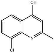 8-クロロ-2-メチル-4-キノリノール 化学構造式