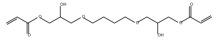 1,4-butanediylbis[oxy(2-hydroxy-3,1-propanediyl)] diacrylate Structure