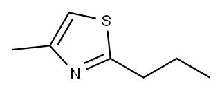 2-プロピル-4-メチルチアゾール 化学構造式