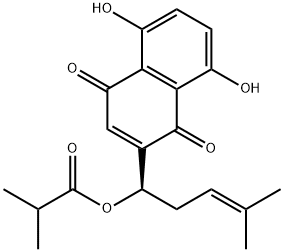 异丁酰紫草素, 52438-12-7, 结构式