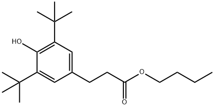 3,5-二(1,1-二甲基乙基)-4-羟基苯丙酸丁酯, 52449-44-2, 结构式