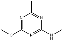 2-メトキシ-4-メチル-6-(メチルアミノ)-1,3,5-トリアジン 化学構造式