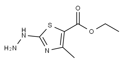 噻唑-5-羧酸,2-肼基-4-甲基-,乙酯 结构式