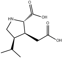 2-羧基-4-异丙基-3-吡咯烷乙酸, 52497-36-6, 结构式