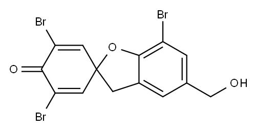 3',5',7-Tribromo-5-(hydroxymethyl)spiro[benzofuran-2(3H),1'-[2,5]cyclohexadien]-4'-one Structure