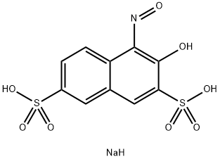 1-NITROSO-2-NAPHTHOL-3,6-DISULFONIC ACID DISODIUM SALT Struktur