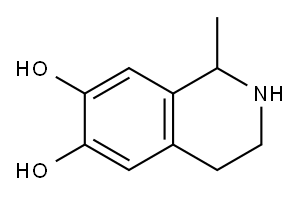 1-methyl-1,2,3,4-tetrahydroisoquinoline-6,7-diol Structure