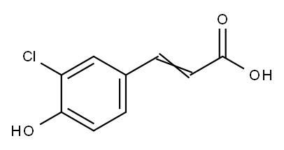 3-CHLORO-4-HYDROXYCINNAMIC ACID, 52507-43-4, 结构式