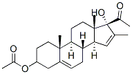 3,17-Dihydroxy-16-methylpregna-5,15-diene-20-one 3-acetate Struktur