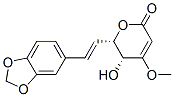 (5R,6S)-6-[(E)-2-(1,3-Benzodioxol-5-yl)ethenyl]-5,6-dihydro-5-hydroxy-4-methoxy-2H-pyran-2-one 结构式