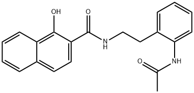 N-(2-乙酰氨基苯乙基)-1-羟基-2-萘酰胺 结构式