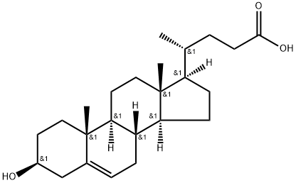 3B-羟基-D5-胆烯酸 结构式