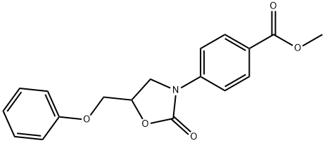Methyl p-(2-oxo-5-phenoxymethyl-3-oxazolidinyl)benzoate 结构式